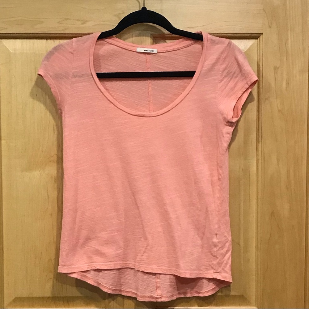 LA made coral short sleeve lightweight  t-shirt XS